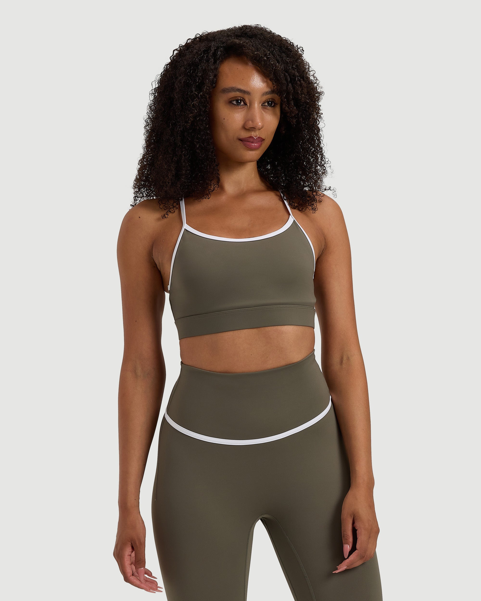 Endura-Train™ Contrast Sports Bra - Sage