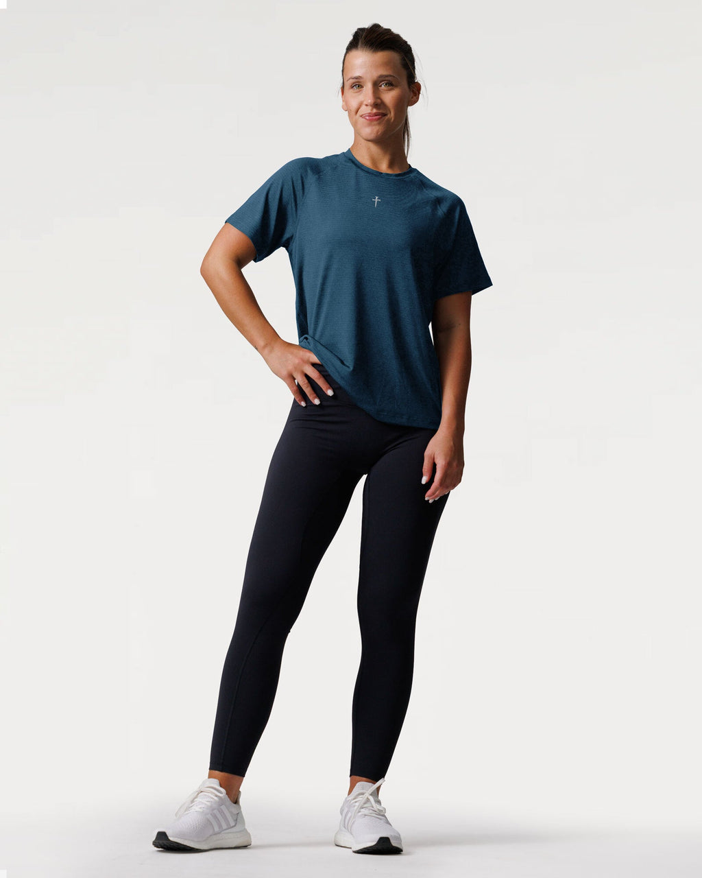 Women's Aion-Lite™ Relaxed Tee "Cross" - Midnight Navy