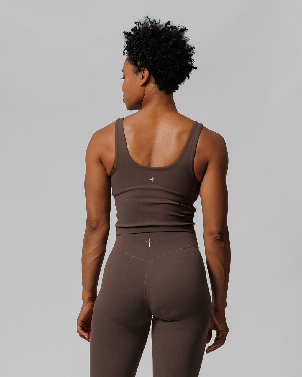 Longline Sports Bra - Chocolate