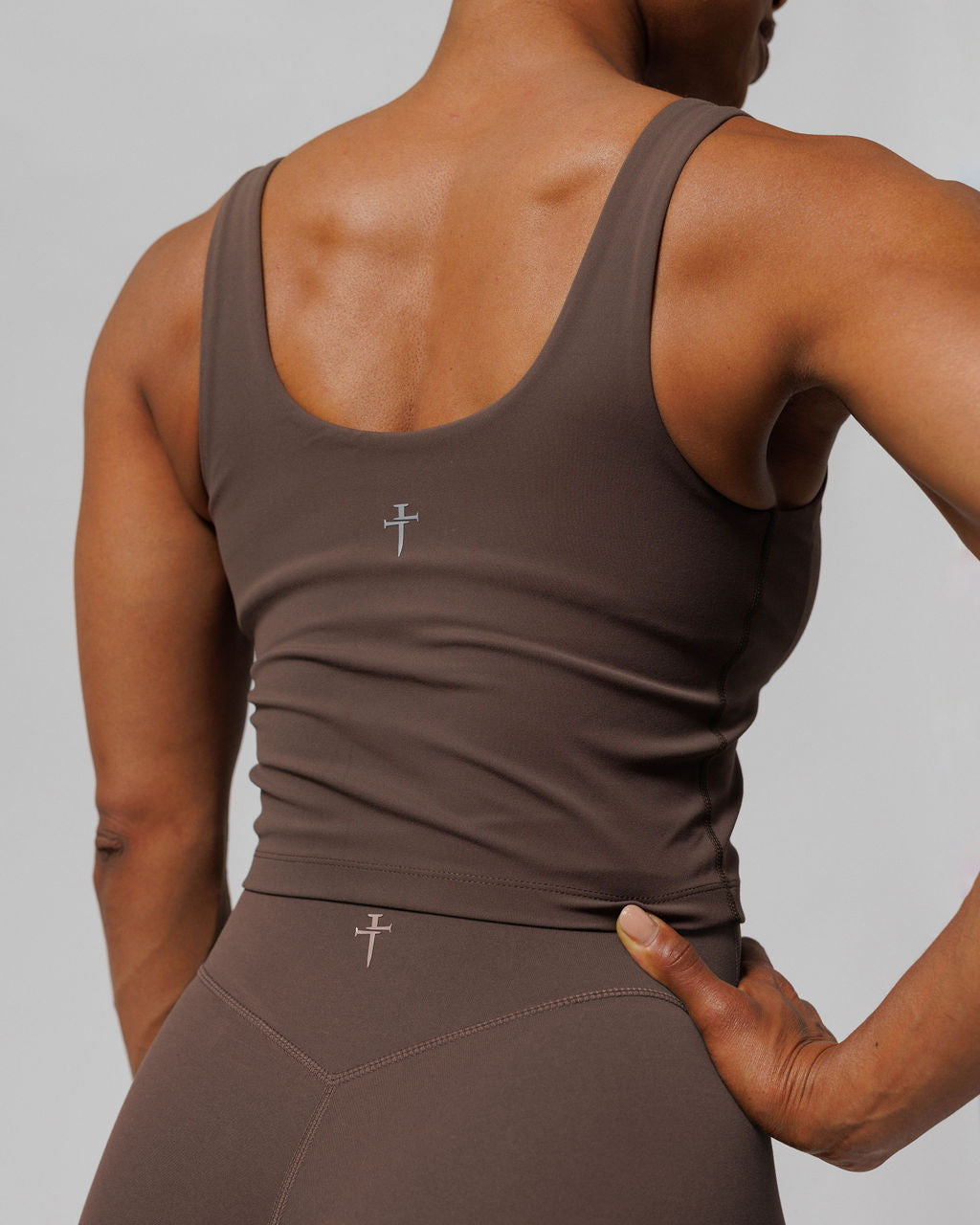 Longline Sports Bra - Chocolate